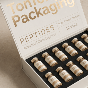 Boîte magnétique personnalisée et emballage de luxe en papier blanc ivoire haut de gamme pour peptides, avec coffret cadeau exquis pour l'emballage de produits - Product Image 3