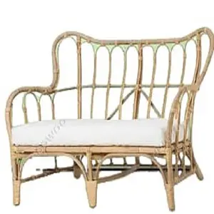 Klassieke Stijl Bamboe Rieten Meubels Vintage Bankstel Voor Woonkamer Tuin Indoor Balkon Terras Achtertuin Sofa Stoel