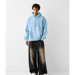 เสื้อฮู้ดผ้าคอตตอนโอเวอร์ไซส์มีฮู้ดสำหรับผู้ชายเสื้อผ้าฤดูหนาวแบบปรับแต่งได้ - Product Image 4