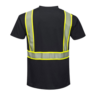 Wholesale Men's Reflective Windproof Polyester Shirt ANSI/ISEA 107 Certified High Visibility Workwear Breathable Quick Dry - Product Image 5