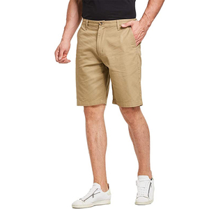 Pantalones Cortos de Algodón para Hombre, Bermudas Informales hasta la Rodilla, Cintura, Bolsillos de Mano Personalizados, 2023 - Product Image 1