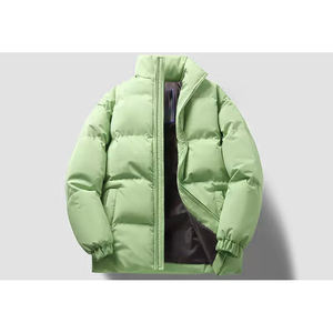 Veste matelassée unisexe 001 à col rond, style décontracté, imperméable, coupe-vent, avec fermeture éclair, en polaire longue, patchwork - Product Image 1