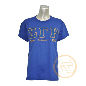 Camiseta de Sororidad Sigma Gamma Rho de GREEK TREASURES al por Mayor, 100% Algodón Jersey, Cuello Redondo, Media Manga, Bordada, Verano - Product Image 6