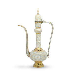 Juego de café y té de mesa tradicional Aftaba con ilustraciones indias de latón hechas a mano para uso en el hogar, restaurante y Hotel - Product Image 1