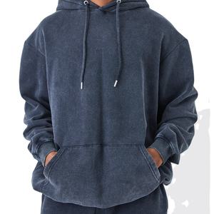 เสื้อฮู้ดฟอกสีกรดแบบกำหนดเองเสื้อฮู้ดไหล่ตกสำหรับผู้ชายผ้าฝ้าย100% โอเวอร์ไซส์2026 - Product Image 1