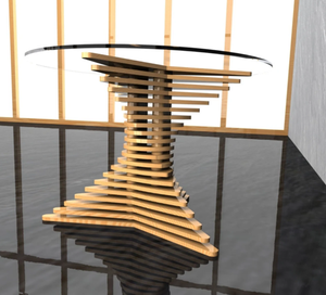 โต๊ะกาแฟ Parametric ถอดได้มีเอกลักษณ์เฉพาะโต๊ะกาแฟดีไซน์ไม้ร่วมสมัยสำหรับใช้ในบ้านสำนักงานและโรงแรมที่ทันสมัย - Product Image 4