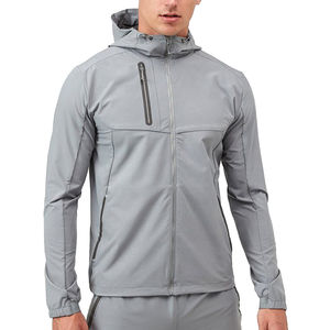 Veste Softshell en nylon imperméable pour hommes, streetwear avec logo personnalisé, coupe-vent zippé pour les sports d'extérieur et d'hiver - Product Image 1