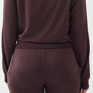 Pull-over uni à col montant pour femme avec fermeture éclair, tissu de haute qualité à prix avantageux, tissu doux - Product Image 6