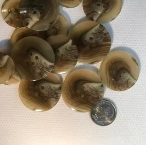 Factory Hole Sale Customized Horn <b>Button</b> Large Horn Sew Buffalo Horn <b>Suit</b> <b>Buttons</b> for Customized Size and Hot Sale 9 10 Colour - Product Image 2