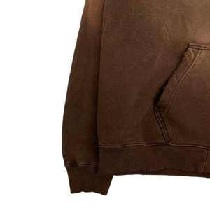 Sweat-shirt à capuche surdimensionné en molleton français lourd 100% coton vintage délavé à fermeture éclair pour homme - Product Image 6