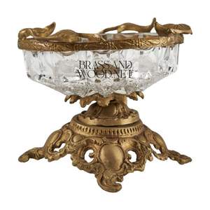 Cenicero de cobre antiguo hecho a mano, soporte decorativo de latón y cristal, diseño vintage, accesorio elegante para fumar para decoración de lujo - Product Image 2