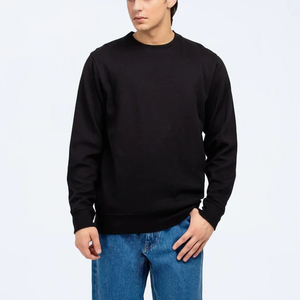 Sweat-shirt basique épais 100% coton mélangé pour hommes manches longues personnalisé DTG imprimé logo Drop Shoulder mens Sweatshirt - Product Image 5