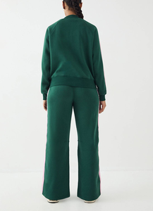 Conjunto Deportivo de Moda de Lujo para Mujer, con Rayas Laterales, Cintura Elástica, Forro Polar Térmico de Invierno, Cremallera, Ropa de Estar por Casa - Product Image 4