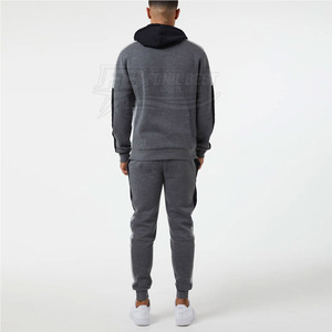 Survêtement en molleton 100% coton uni à capuche pour hommes grandes tailles avec design unique – Vente en gros Hiver - Product Image 2