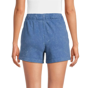 Shorts en coton délavé pour femmes, logo personnalisé, séchage rapide, respirant, écologique, décontracté, été - Product Image 5