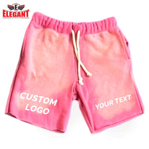Cotton Fabric Outdoor Wear Customized Logo Distressed Good Selling <b>Make</b> <b>Your</b> <b>Own</b> Acid Wash Rhinestone Shorts by Elegant Sports - Product Image 4