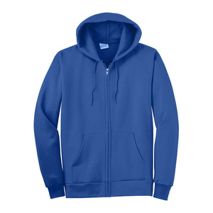 Sudadera con capucha de lana roja de poliéster y algodón de alta calidad, ropa deportiva propia personalizada con cremallera completa para invierno, OEM personalizado - Product Image 4