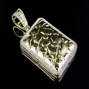 High Quality Custom S925 Sterling Silver Rose Gold Plated Memorial Moissanite <b>Studded</b> Trendy Pendant <b>for</b> <b>Men</b> - Product Image 1
