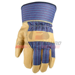 Gants de travail en cuir tricotés de haute qualité pour la construction extérieure Gants acryliques de sécurité hivernale-Vente en gros disponible - Product Image 5