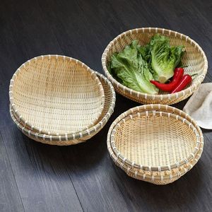 Cesta de Almacenamiento de Alimentos de Bambú Circular Vintage, Tejida a Mano y Ecológica - Product Image 1