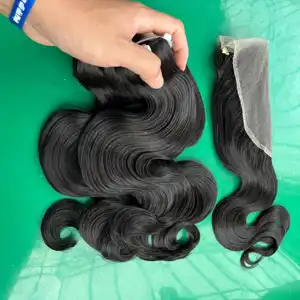 Nuevo Paquete de extensiones de cabello humano ondulado al por mayor, paquetes de ondas corporales de 100 gramos/pieza/paquetes