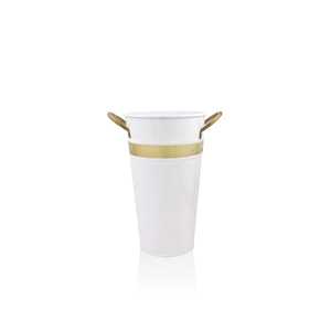 Vase en métal blanc Galvin 40 cm - Product Image 1