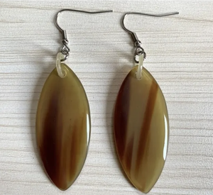 Natural Buffalo Horn Earrings High Quality Woman's Animal Horn Jewellery for Home Decoration from India - Product Image 6