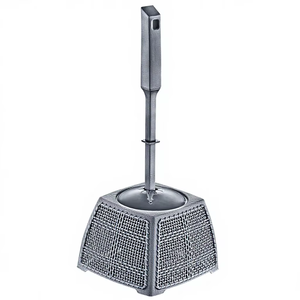 Juego de Soporte para Escobilla de Baño de Plástico Duradero, Estilo Tejido, con Protector Contra Salpicaduras, Impermeable, Ecológico, Sin Electricidad - Product Image 1
