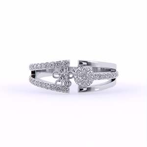 Anillo de Bodas de diamantes cultivados en laboratorio de 14K para mujer, ajuste de pavé brillante con estilo de hiedra PARA EL Día de San Valentín, anillos de diamantes altos - Product Image 2