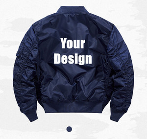 OEM personalizado de los hombres Vintage Nylon vuelo Bomber chaqueta tamaño 6XL bordado tinte procesamiento - Product Image 4
