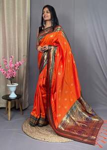 Dernier Designer Pure Soft Kanjivaram Silk Saree par Fab Zone Robe de style pakistanais de haute qualité pour la fête Salwar Kameez - Product Image 4