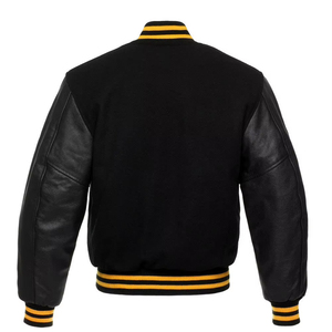 Chaquetas Varsity Americanas de Béisbol Unisex de Piel de Vaca con Estampado Personalizado de Alta Calidad, Bordadas, Transpirables y Ecológicas para Invierno - Product Image 3