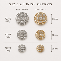 Bouton décoratif en alliage métallique à 2 trous irréguliers pour chemise, manteau, pull, tricot, veste, accessoires vestimentaires