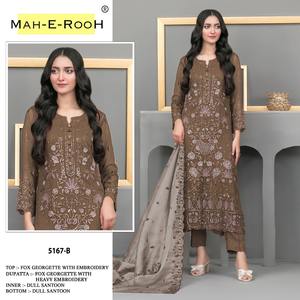 Collection de Salwar Kameez en Georgette Confortable pour Femme, Style Indien et Pakistanais, Vêtements de Mariage, Maruti Fashion - Product Image 5
