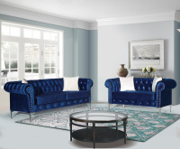 Ensemble de canapés pour salon OCEAN CHESTERFIELD, best-seller, luxe, économique, en tissu aggloméré, style moderne, canapé-lit avec rangement, haut de gamme