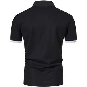 Polo à manches longues pour homme, en coton et polyester, de couleur unie, de haute qualité, sur mesure, OEM, formel, pour le travail - Product Image 4