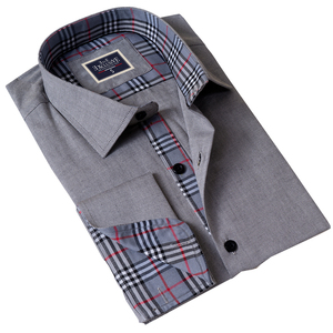 Camisa de vestir con doble puño francés de comedor de lujo para hombre con gemelos Listo en stock Envío rápido Cadenas de suministro ágiles - Product Image 3