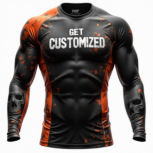 Protector de erupción personalizado para luchadores activos con compresión ligera que absorbe el sudor 100% poliéster Kimono De Jiu Jitsu - Product Image 3