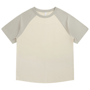 เสื้อยืดลำลองแฟชั่นผู้ชาย, เสื้อยืดลำลองแฟชั่นแขนแร็กแลนคอผ้าไหมพิมพ์ลายสกรีนสีพื้นทำจากผ้าฝ้าย240GSM - Product Image 6