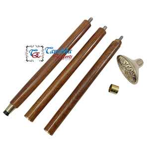 Bastón de Madera con Mango de Latón, Estilo Moderno Vintage, Chapado en Oro, Hecho a Mano, Bastón Duradero - Product Image 2