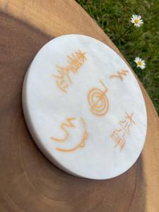 Sous-verres écologiques durables en marbre et bois, sous-verres en pierre naturelle polie pour usage quotidien, design moderne, promotionnels - Product Image 2