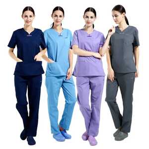Uniformes de Enfermería Transpirables y Modernos para Mujer, con Logotipo Personalizado, Conjunto de Uniformes de Hospital para Verano - Product Image 1