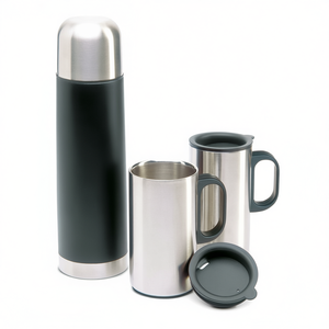 Vasos Personalizados de Acero Inoxidable ISOSET, Termo ISOSET con Tazas, Producto Promocional - Product Image 3