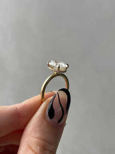 Bague en or jaune massif faite à la main classique Designer Lab Grown Diamond Solitaire IGI Certified Wedding Engagement - Product Image 2