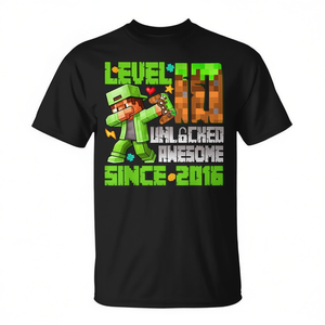 Maglietta da gamer per il 10° compleanno: Livello 10 sbloccato, fantastica dal 2016 - T-shirt promozionale fantastica per i giocatori dal 2016 - Product Image 2