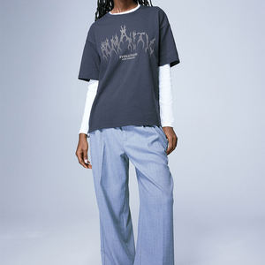 Surdimensionné été saison femmes décontracté à manches courtes t-shirts grande taille femmes t-shirts - Product Image 5