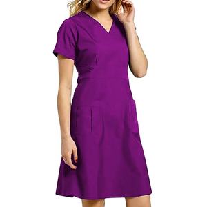 Uniforme d'hôpital, robe jupe de gommage d'allaitement, uniforme de qualité supérieure à demi-manches - Product Image 2