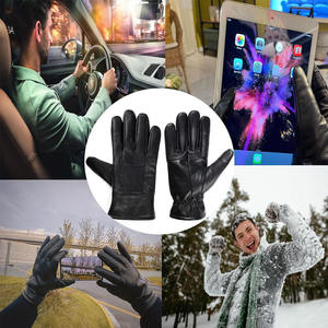 ถุงมือหนังแกะแท้กันหนาวสำหรับผู้ชาย, ถุงมือกันหนาวกันหนาวสามารถระบายอากาศได้กันการฉีกขาดปรับแต่งได้สำหรับ - Product Image 4