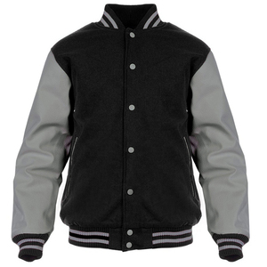 Chaqueta universitaria vintage personalizada con cuerpo de lana y mangas de cuero real Chaqueta de béisbol universitaria para hombres Envío DDP - Product Image 3
