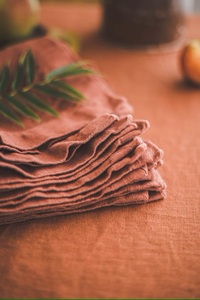 Handmade Natural Linen Napkins Heavyweight Rustic <b>Dining</b> <b>Table</b> Napkins in Various Colors with Mitred <b>Corners</b> Washed Linen - Product Image 4